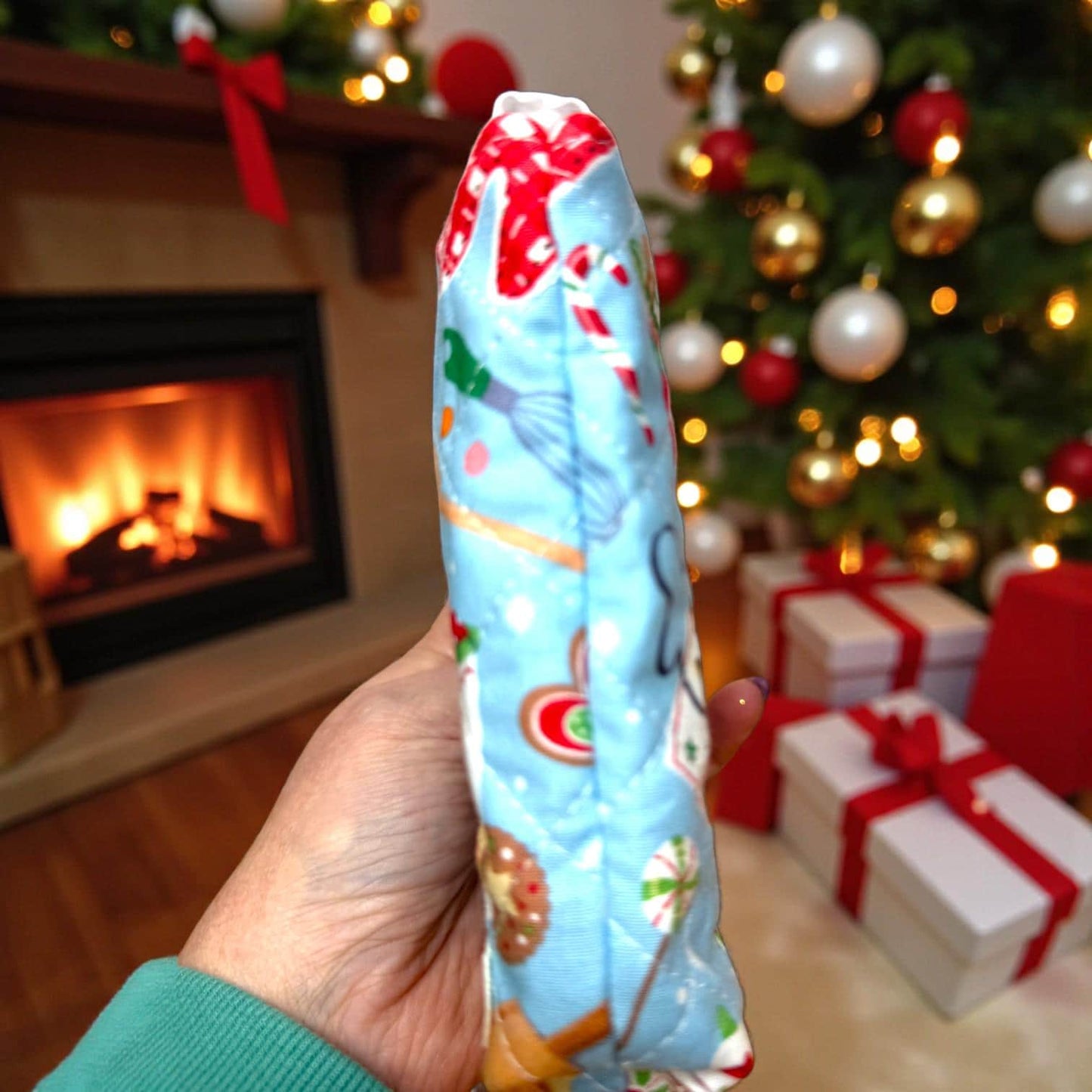 Peppermint Lane Everyday – Cookies & Cats Quilted Pouch Trio | Handmade Holiday Gift Set | Cargo Stitch Co. Zipper Bags