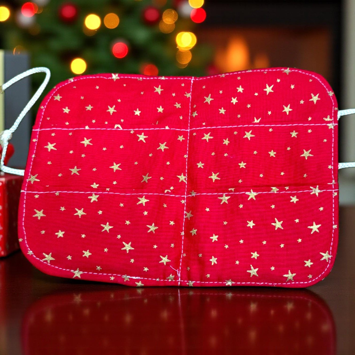 Peppermint Lane Tea Wallet | Limited Edition 2025 | Holiday Tea Organizer | Candy Cane Stripe + Cork Accent | Cargo Stitch Co. Handmade