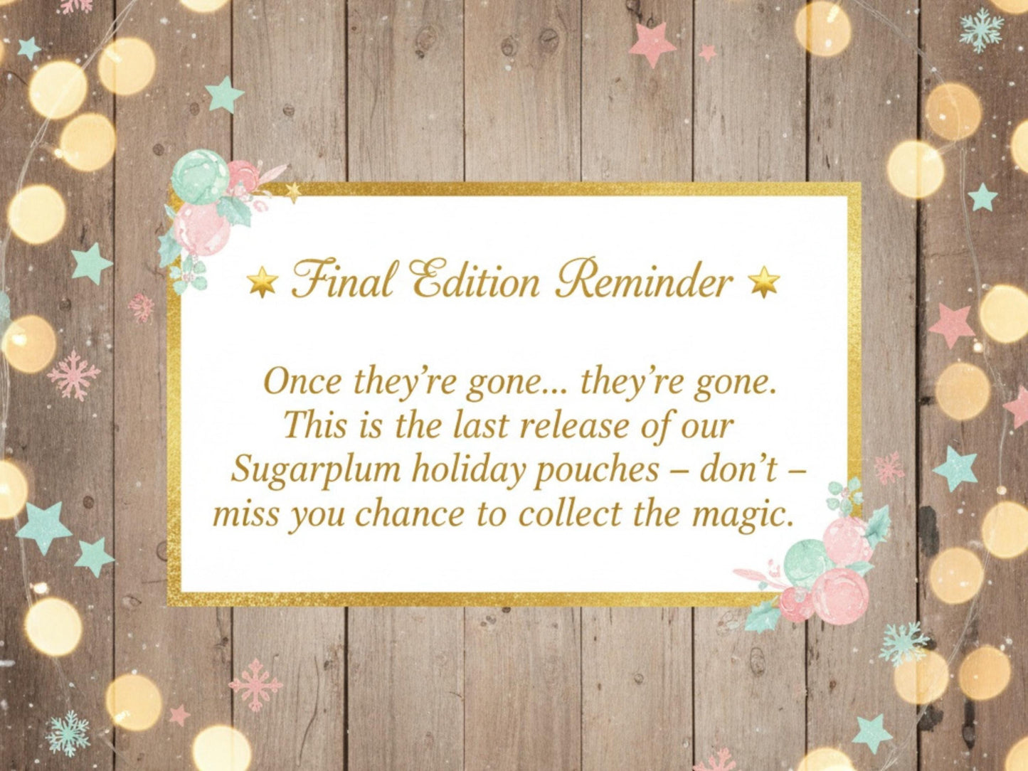 Quilted Pouch 8×6 – Peppermint Lane – Holiday Bag with Blue Lining, Slip Pocket & Swivel Hook – Limited Edition Gift