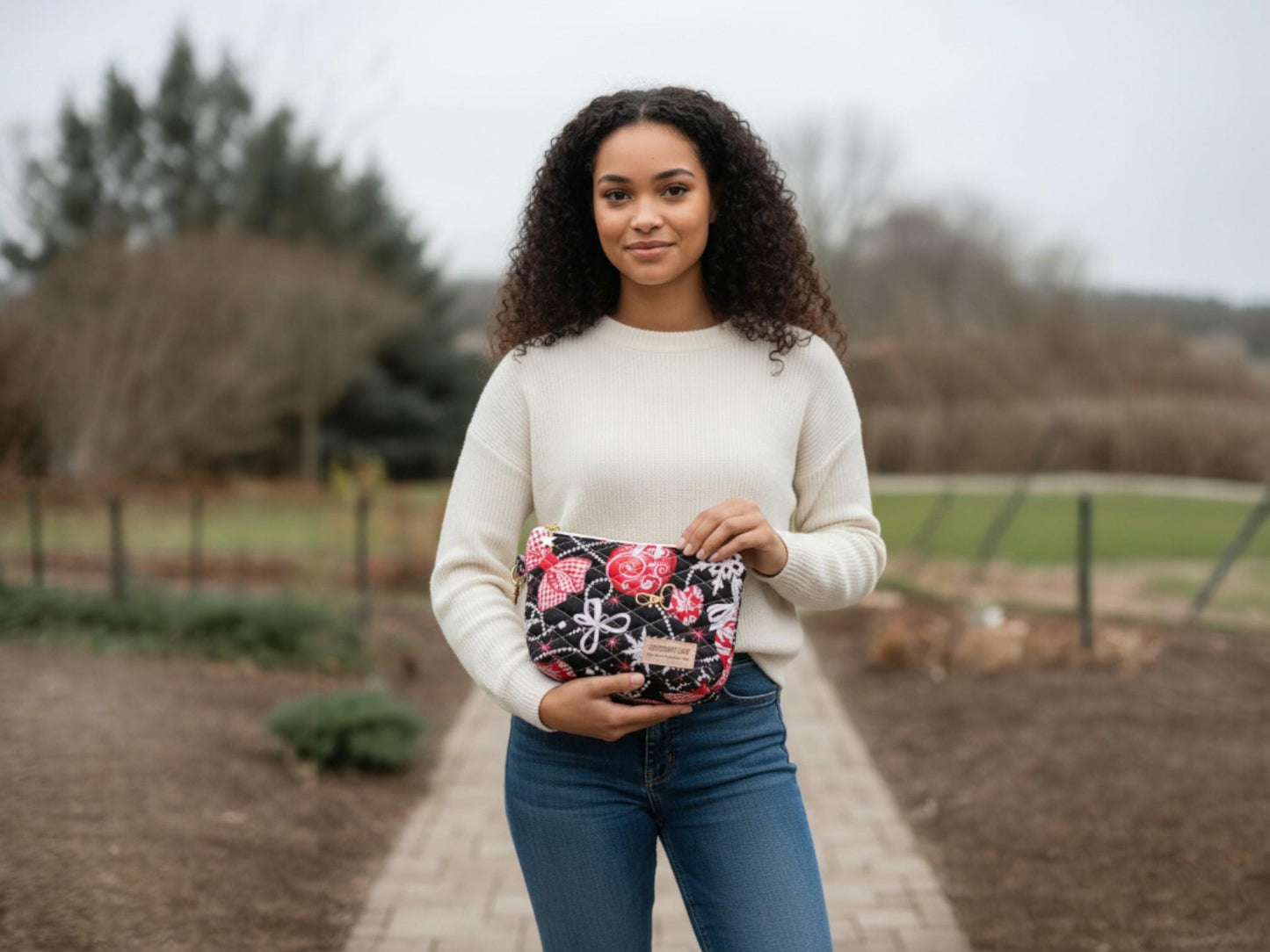 Cocoa’s Quiet Cup Quilted Pouch Bundle - Peppermint Lane 2025 | Final Edition Holiday Set | Gifts | Ornament Magic | Choose Your Size