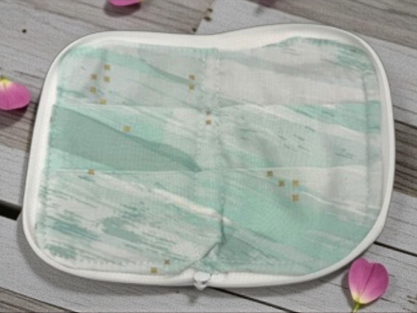 Pink Gingerbread Quilted Tea Wallet – 3.5x6 Peppermint Lane Tea Organizer with Faux Leather Accent | Cargo Stitch Co. Limited Edition Gift