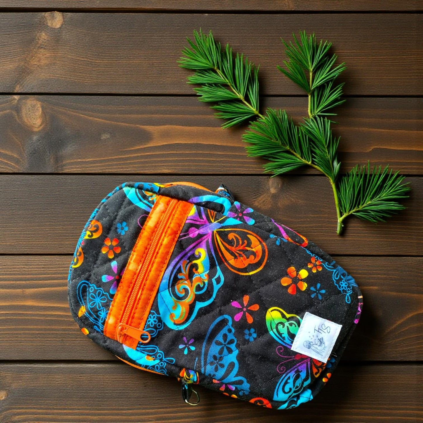 Wanderlight Crossbody Bag – Butterfly Quilted Purse, Handmade Cotton Bag, Everyday Magic Collection, Small Travel Bag by Cargo Stitch Co.