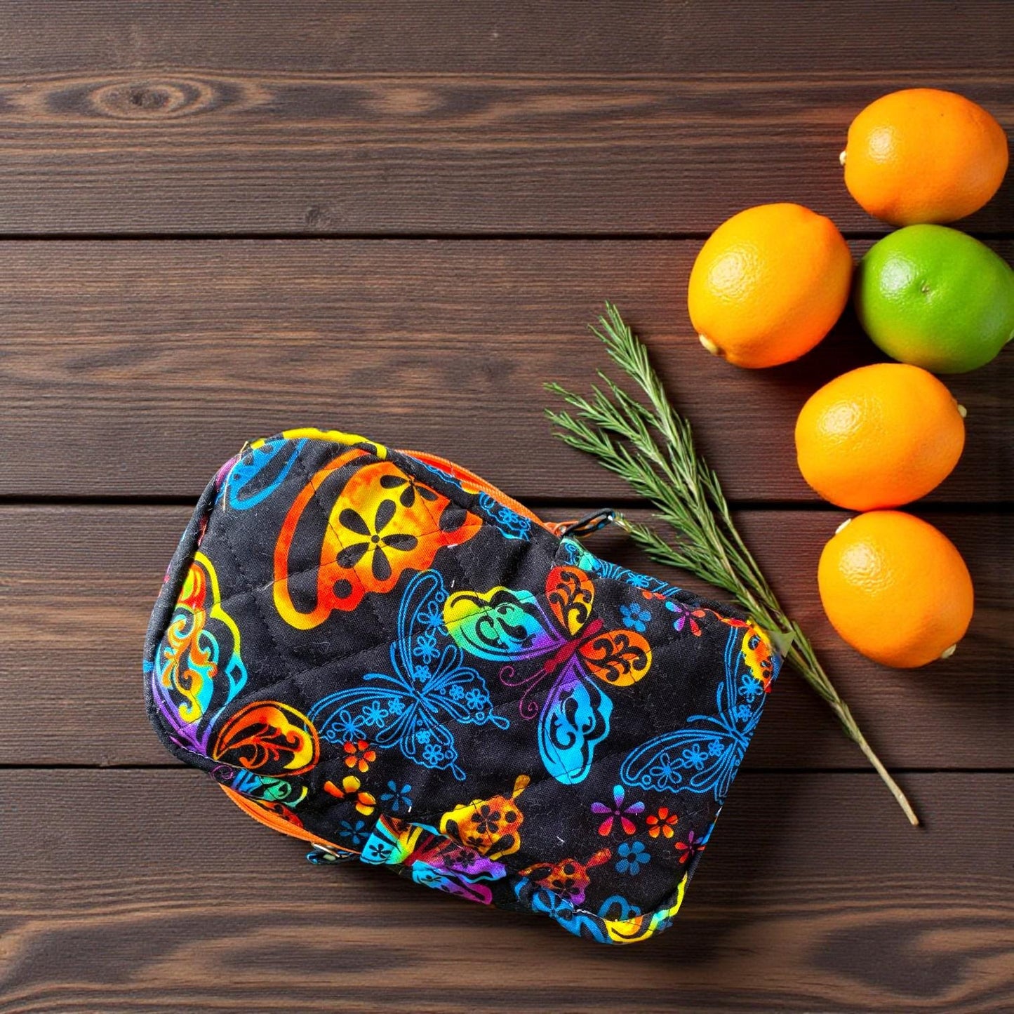 Wanderlight Crossbody Bag – Butterfly Quilted Purse, Handmade Cotton Bag, Everyday Magic Collection, Small Travel Bag by Cargo Stitch Co.