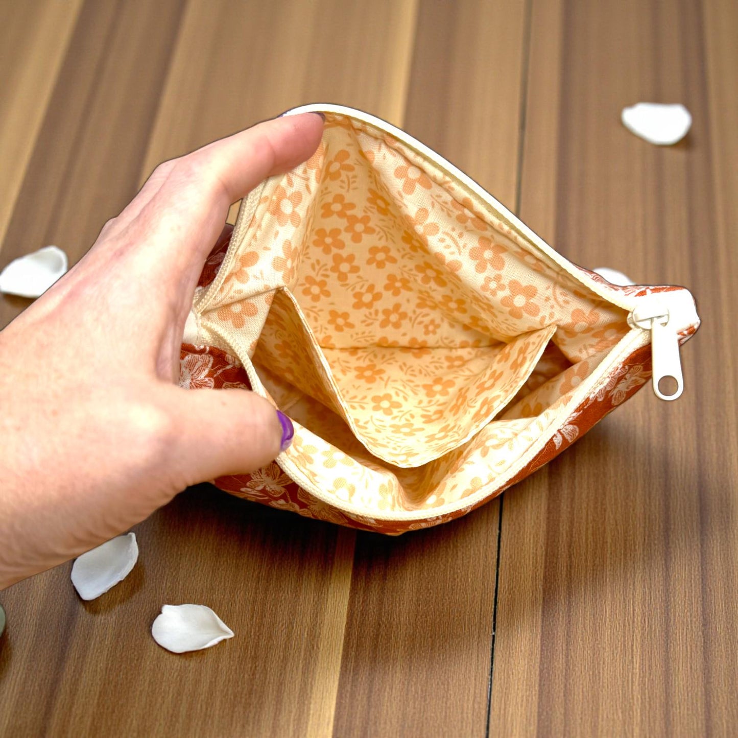 Evergreen Mushroom Quilted Pouch | Cargo Stitch Co. Evergreen Collection | Quilted Cotton Zipper Bags |Woodland Gift | Choose Size or Bundle