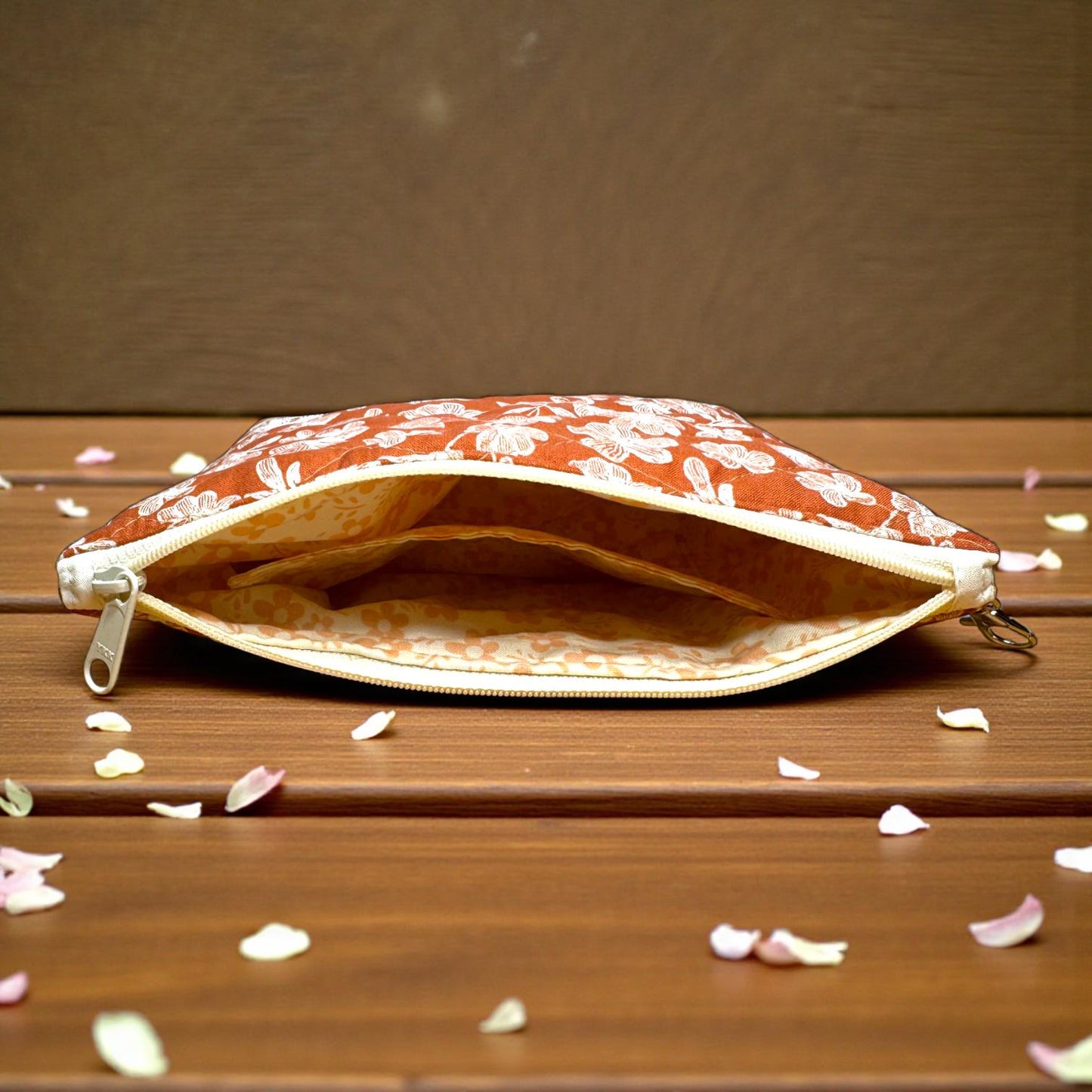 Evergreen Mushroom Quilted Pouch | Cargo Stitch Co. Evergreen Collection | Quilted Cotton Zipper Bags |Woodland Gift | Choose Size or Bundle