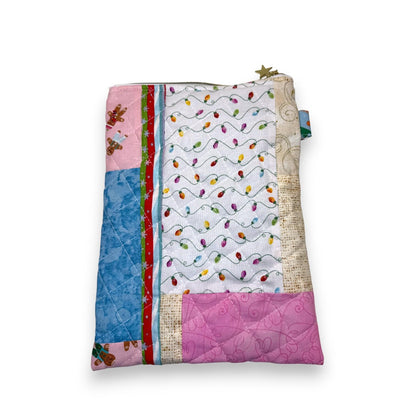 Kindle Sleeve Quilted E-Reader Case | Christmas Patchwork Kindle Pouch | Peppermint Lane Limited Edition