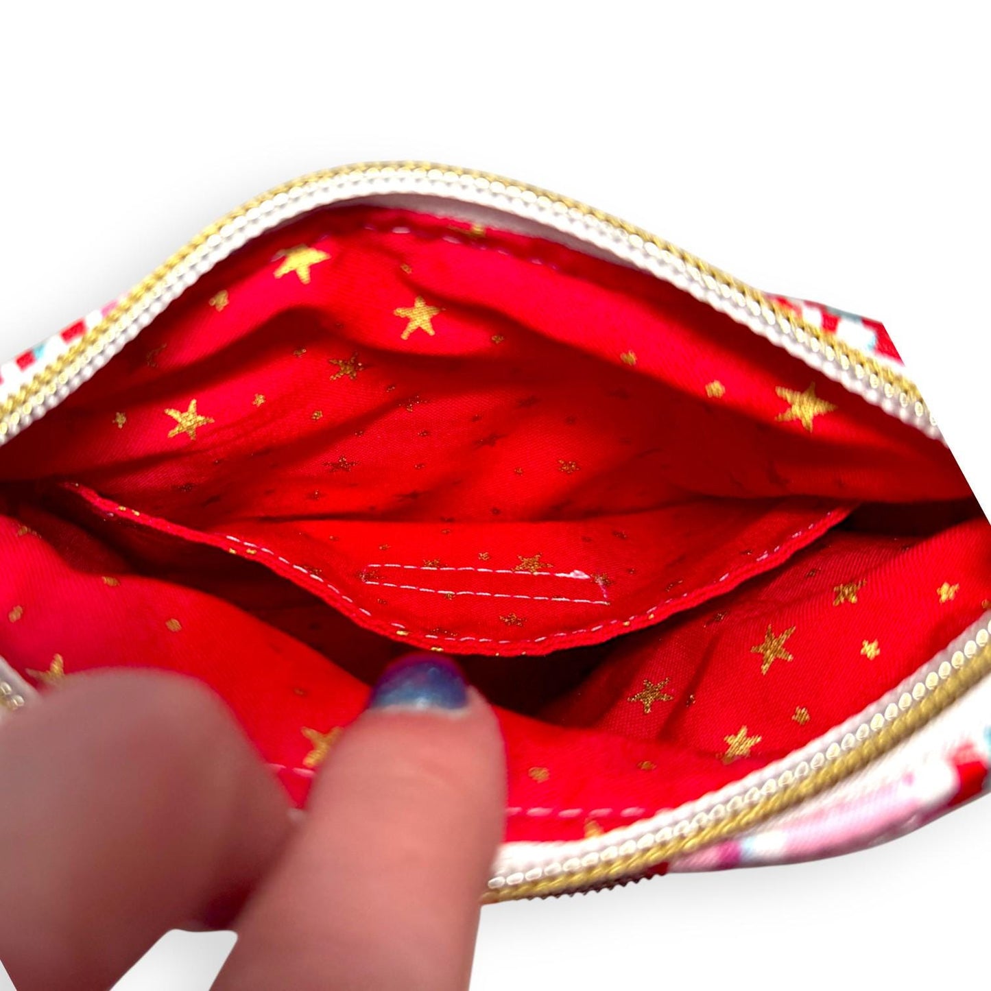 Quilted Kindle Sleeve 9.5×7 – Candy Cane Stripe – Peppermint Lane Limited Edition Holiday E-Reader Case – Slip Pocket + Zipper Pocket