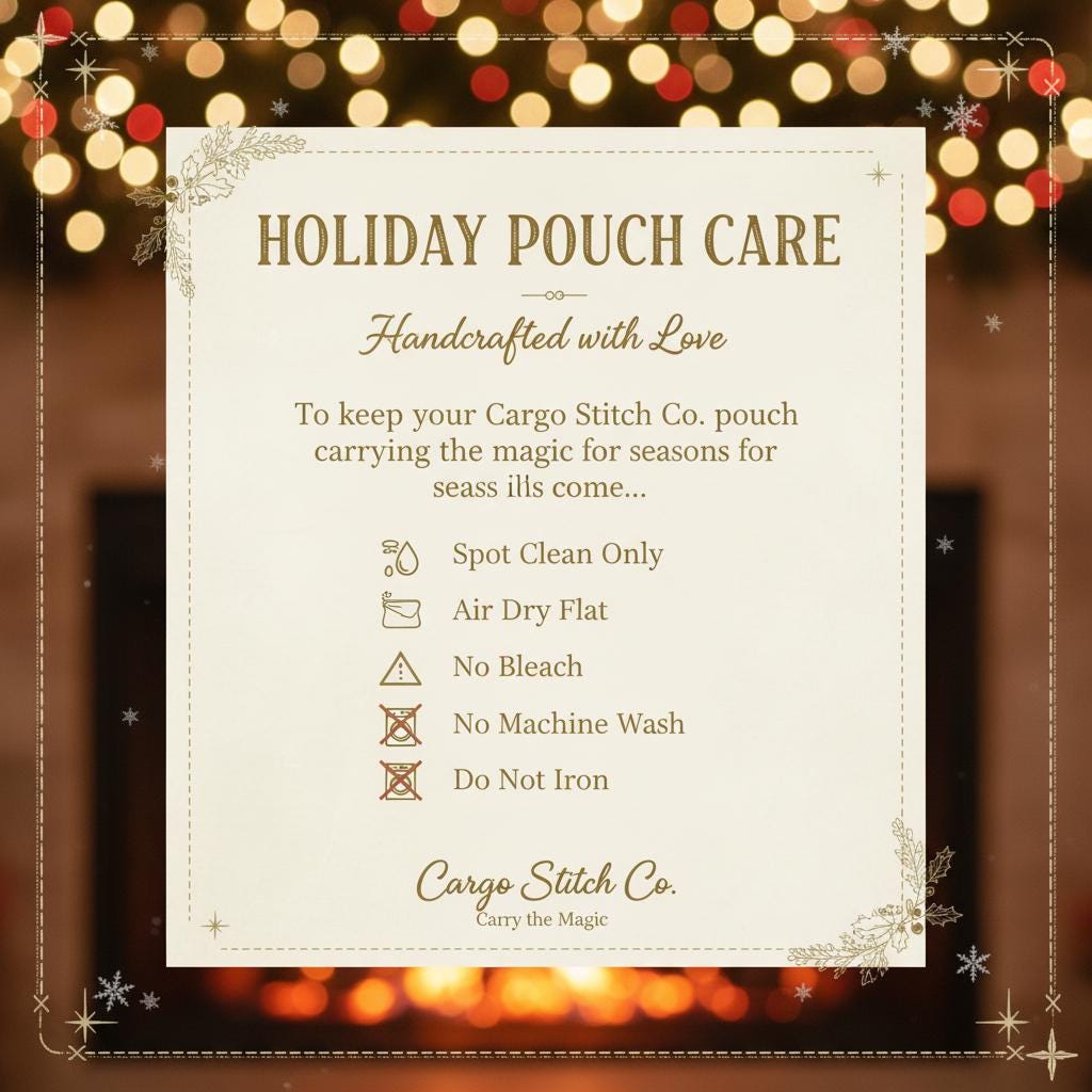 Flat Christmas Patchwork Pouch – 5.5 x 5 Quilted Zipper Bag, Cat Holiday Mini Wallet, Scrappy Limited Edition Stocking Stuffer