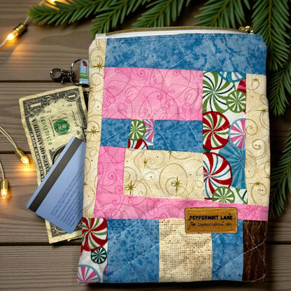 Patchwork Kindle Sleeve | Quilted iPad Mini Case | Christmas E-Reader Sleeve | Peppermint Lane Limited Edition
