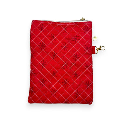 Quilted Kindle Sleeve 9.5×7 | Peppermint Lane Limited Edition | Christmas E-Reader, Book & Journal Pouch