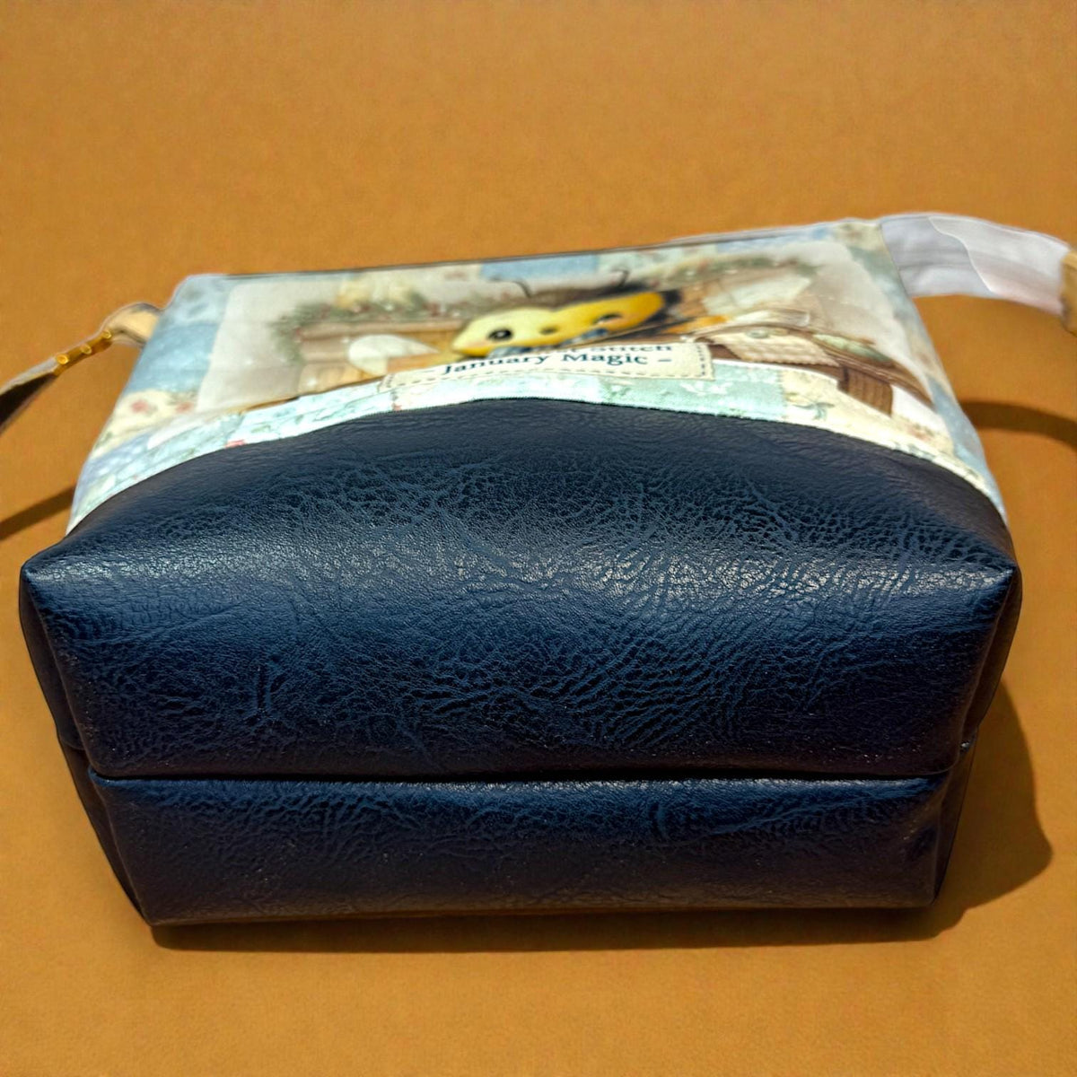 Honeycomb Hollow January Magic Quilted Zipper Pouch, Bee Project Bag, Sewing & Craft Organizer, Handmade Limited Edition