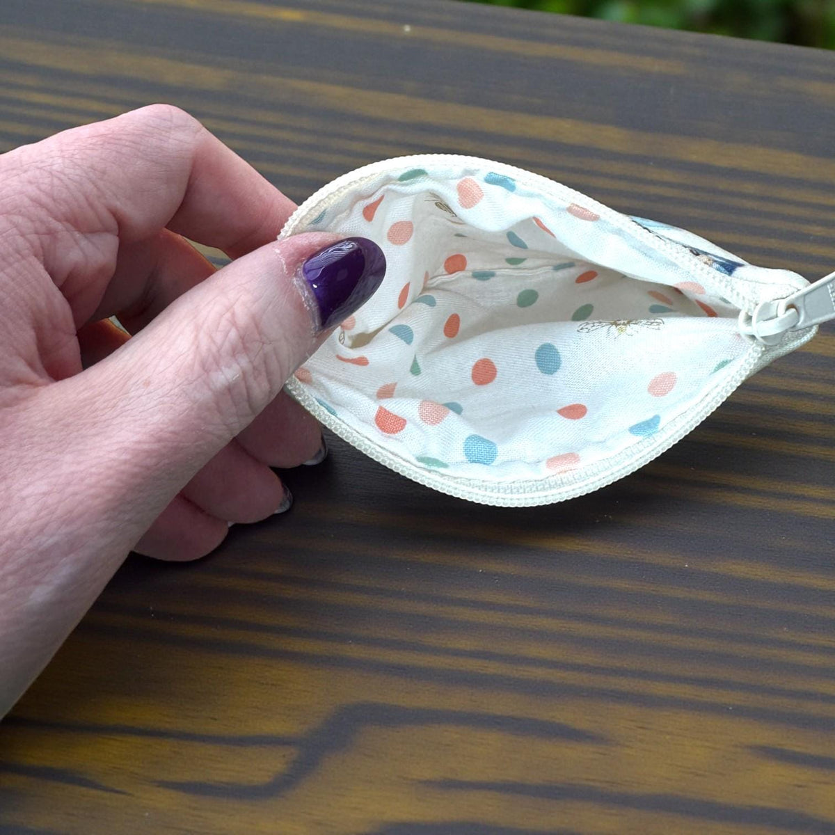 Mini Quilted Zipper Pouch | Small Coin Purse, Tea Bag Holder, Sewing Notions Pouch | Handmade Fabric Gift