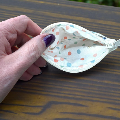 Mini Quilted Zipper Pouch | Small Coin Purse, Tea Bag Holder, Sewing Notions Pouch | Handmade Fabric Gift