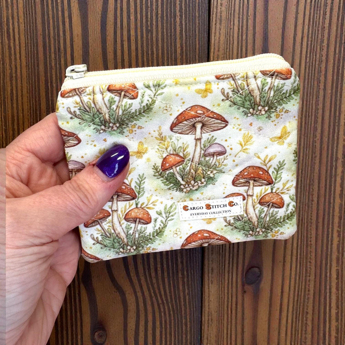 Mini Quilted Zipper Pouch | Small Coin Purse, Tea Bag Holder, Sewing Notions Pouch | Handmade Fabric Gift