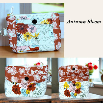 Quilted ID Wallet | Clear ID Card Holder | Zipper Coin Purse | Handmade Fabric Wallet | Everyday Magic