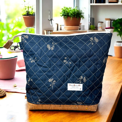 Quilted Sewing Project Bag | A Stitch in Time Maker’s Table Bag | Large Craft Organizer | Gift for Sewist & Quilter