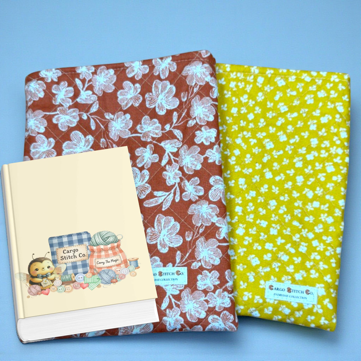 Quilted Book Or Kindle Slip Sleeve – Everyday Magic Collection | Fits 7” E-Readers, Journals, and Planners