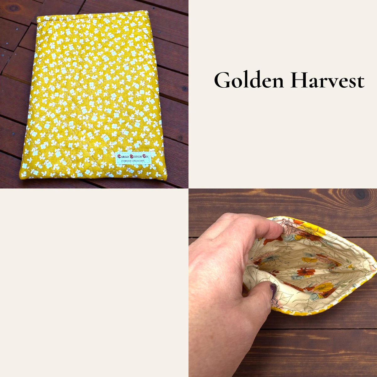 Quilted Book Or Kindle Slip Sleeve – Everyday Magic Collection | Fits 7” E-Readers, Journals, and Planners