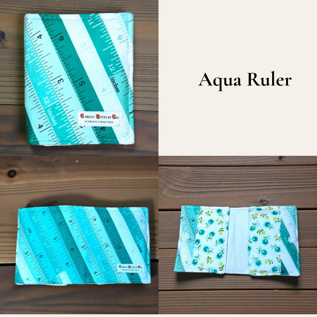 Mini Fabric Wallet | Quilted Card Holder & Tea Wallet | Handmade Small Essentials Organizer | Kam Snap Wallet | Gift for Sewists