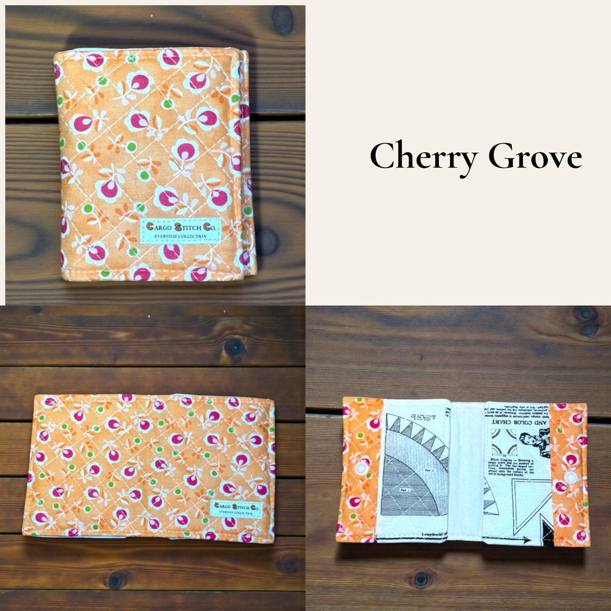 Mini Fabric Wallet | Quilted Card Holder & Tea Wallet | Handmade Small Essentials Organizer | Kam Snap Wallet | Gift for Sewists