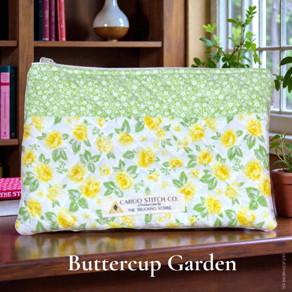 Handmade Quilted Zipper Pouch, 9x6 Craft & Makeup Bag, Pencil and Journal Supply Organizer, Choose Your Fabric