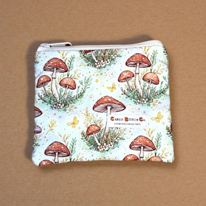 Mini Quilted Zipper Pouch | Small Coin Purse, Tea Bag Holder, Sewing Notions Pouch | Handmade Fabric Gift
