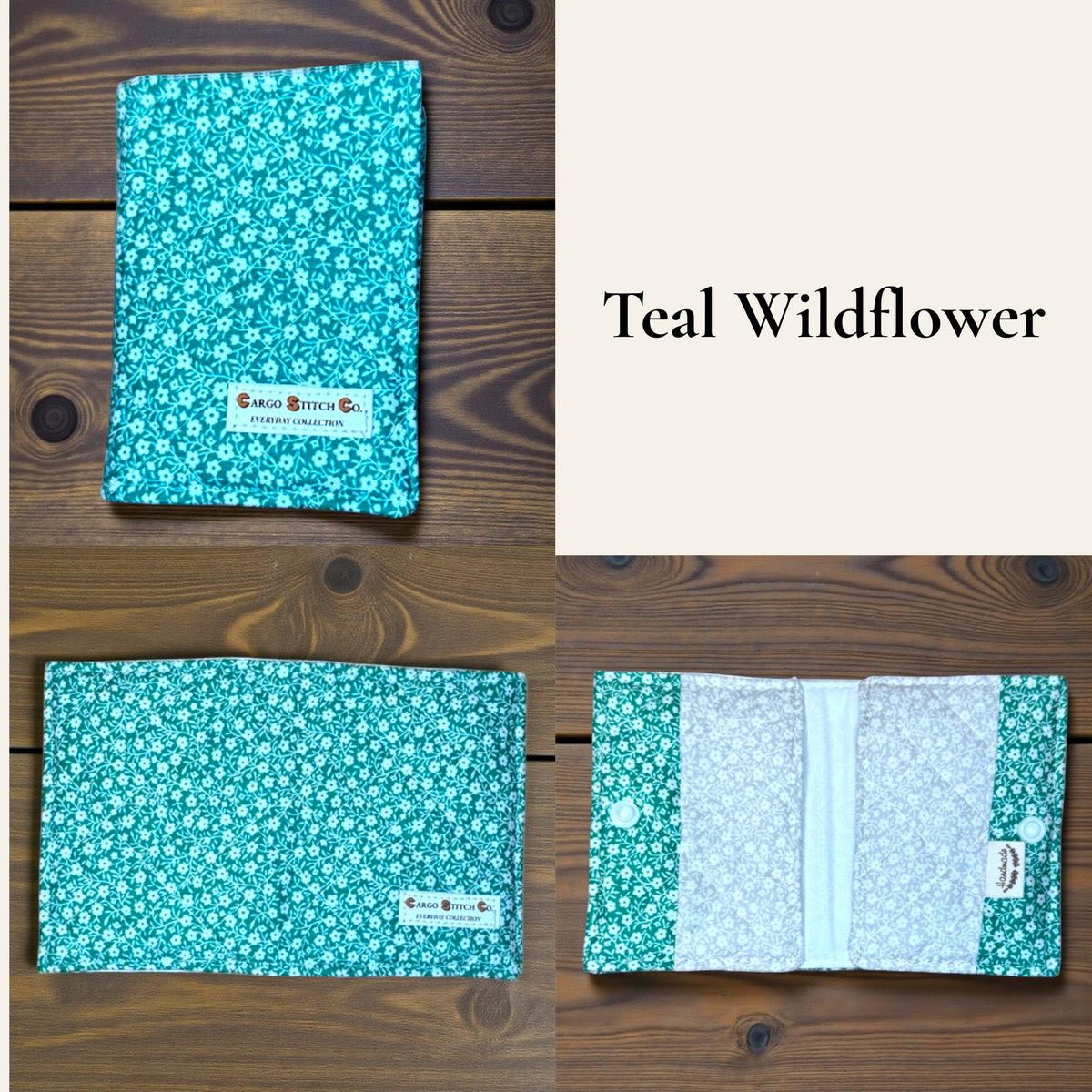 Mini Fabric Wallet | Quilted Card Holder & Tea Wallet | Handmade Small Essentials Organizer | Kam Snap Wallet | Gift for Sewists