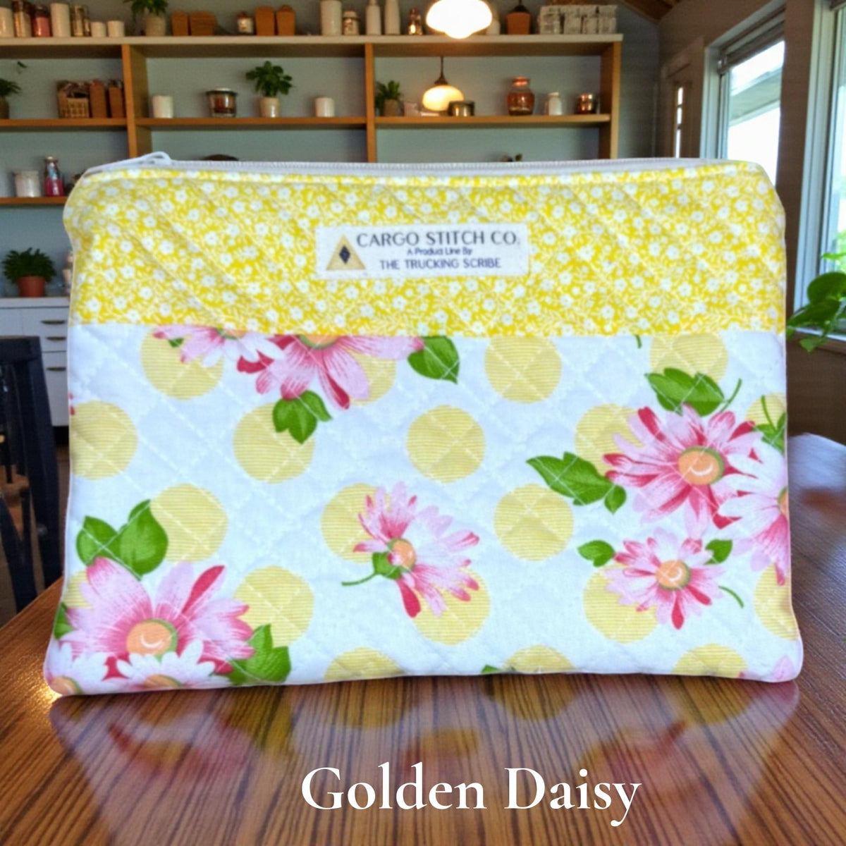 Handmade Quilted Zipper Pouch, 9x6 Craft & Makeup Bag, Pencil and Journal Supply Organizer, Choose Your Fabric