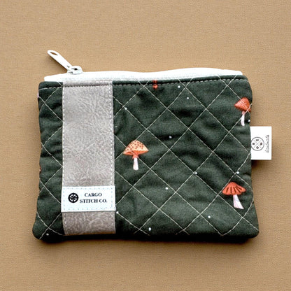 Mini Zipper Pouch | Quilted Coin Purse & Card Holder | Small Fabric Organizer | Earbud Pouch | Handmade Gift