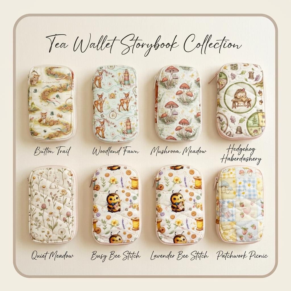 Tea Lover Gift Set | Handmade Quilted Tea Wallet with 6 Teas, Honey & Spoon | Ready to Gift Tea Gift