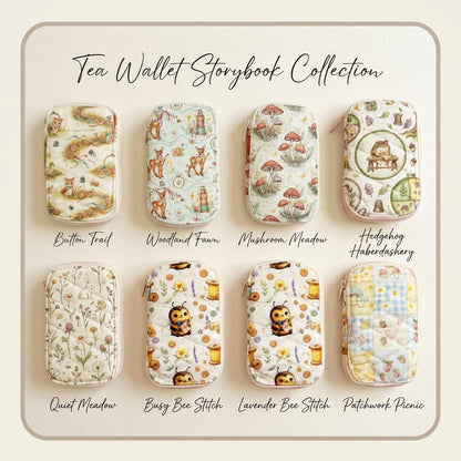 Tea Lover Gift Set | Handmade Quilted Tea Wallet with 6 Teas, Honey & Spoon | Ready to Gift Tea Gift
