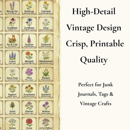 Vintage Naturalist Ephemera Kit | Printable Junk Journal Bundle | Botanical Labels & Specimen Cards