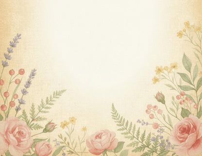 Whispering Garden Printable Journal Pages | 13 Floral Background Pages | Junk Journal Inserts | Planner Pages | Sage Rose Digital Kit