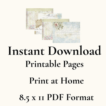 The Seamstress’s Diary Ephemera Envelope Templates | Sewing Junk Journal Kit | Printable Folio Pages | Instant Download | 4 Pages