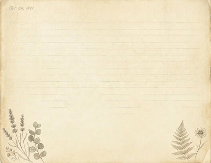 Botanical Lined Notes Journal Kit | Vintage Floral Printable Pages | Junk Journal Writing Paper | Instant Download | 8.5x11 PDF
