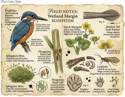 Hedgerow Field Notes Vol 2 Printable Junk Journal Kit, Woodland Nature Pages, Vintage Naturalist Ephemera, Forest Journal Pages
