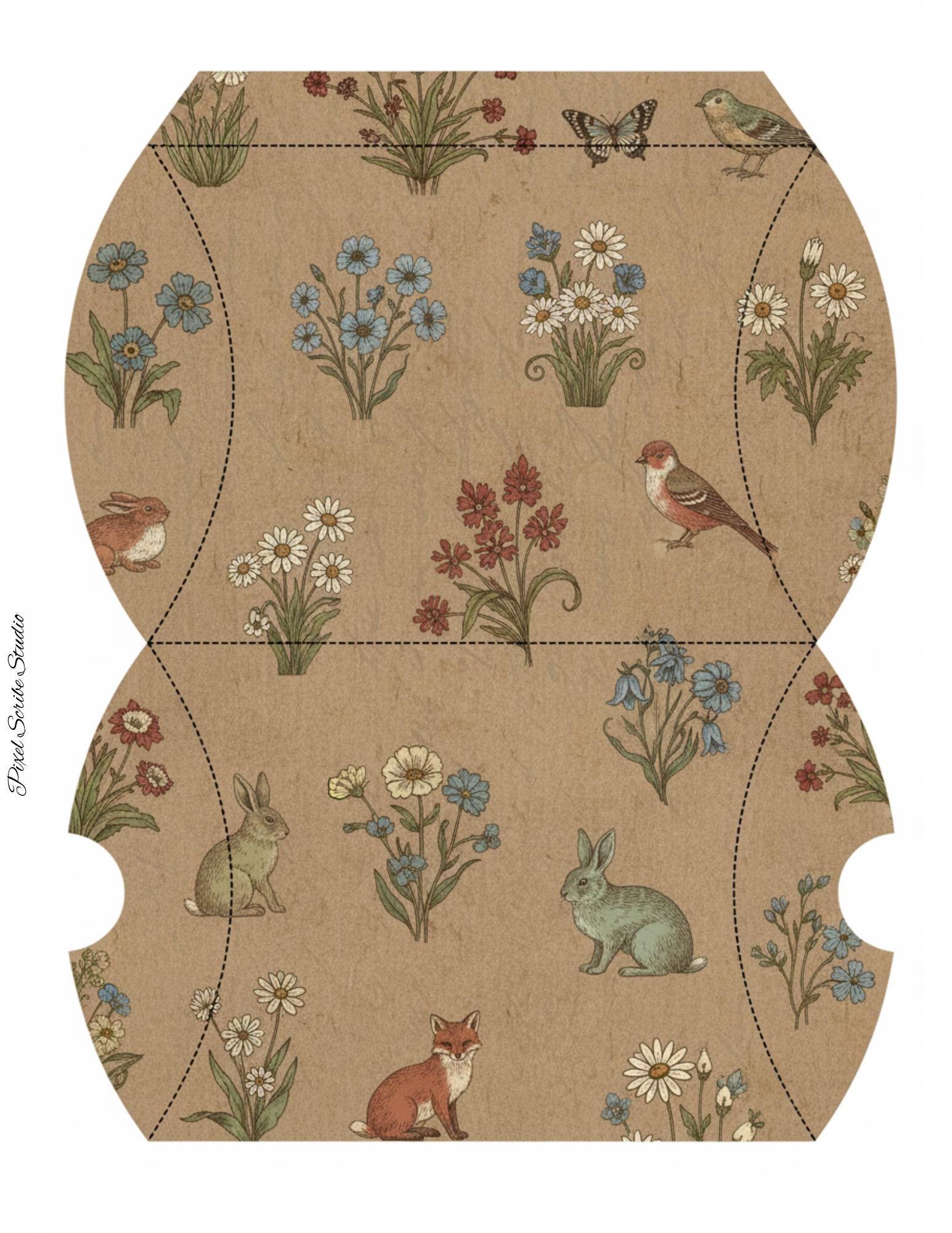Woodland Wonders Printable Kit | Vintage Forest Journal Ephemera | Bookmarks Cards Tickets Tags