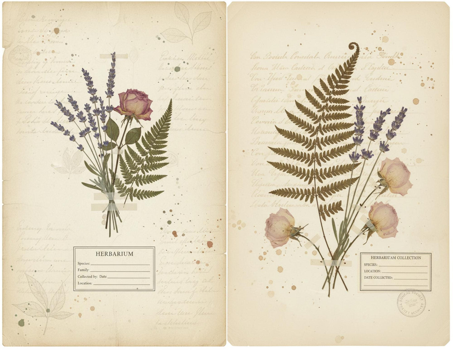 Botanical Field Notes – Flora & Fauna Journal Kit | Vintage Nature Printable Pages