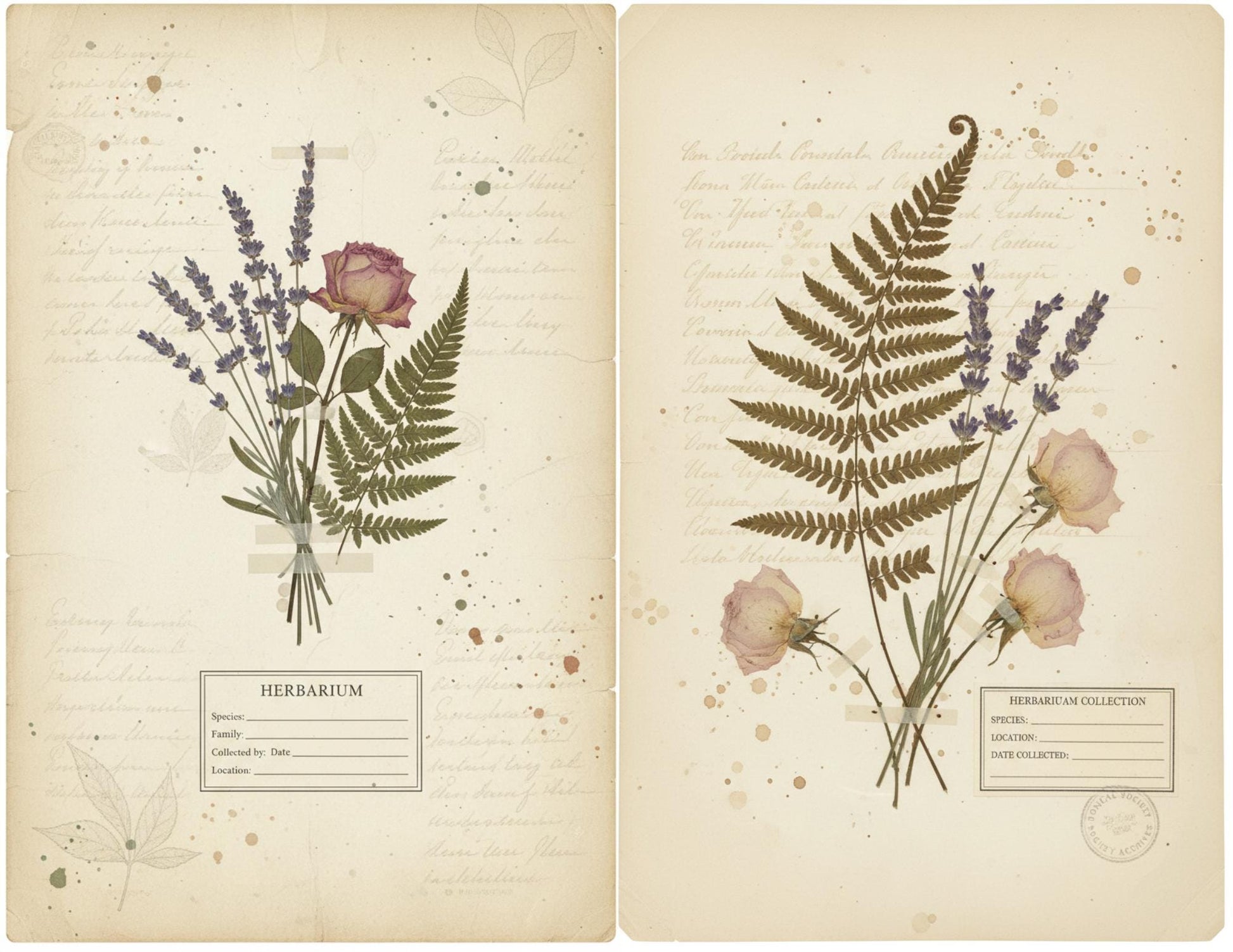 Botanical Field Notes – Flora & Fauna Journal Kit | Vintage Nature Printable Pages