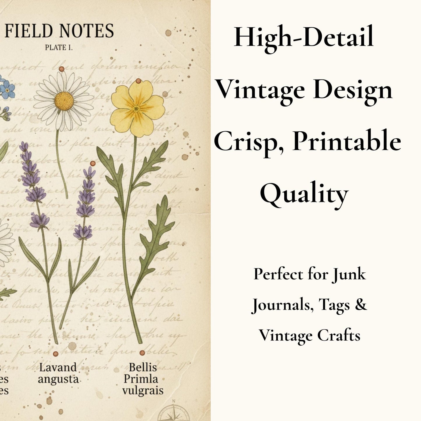 Botanical Field Notes – Flora & Fauna Journal Kit | Vintage Nature Printable Pages
