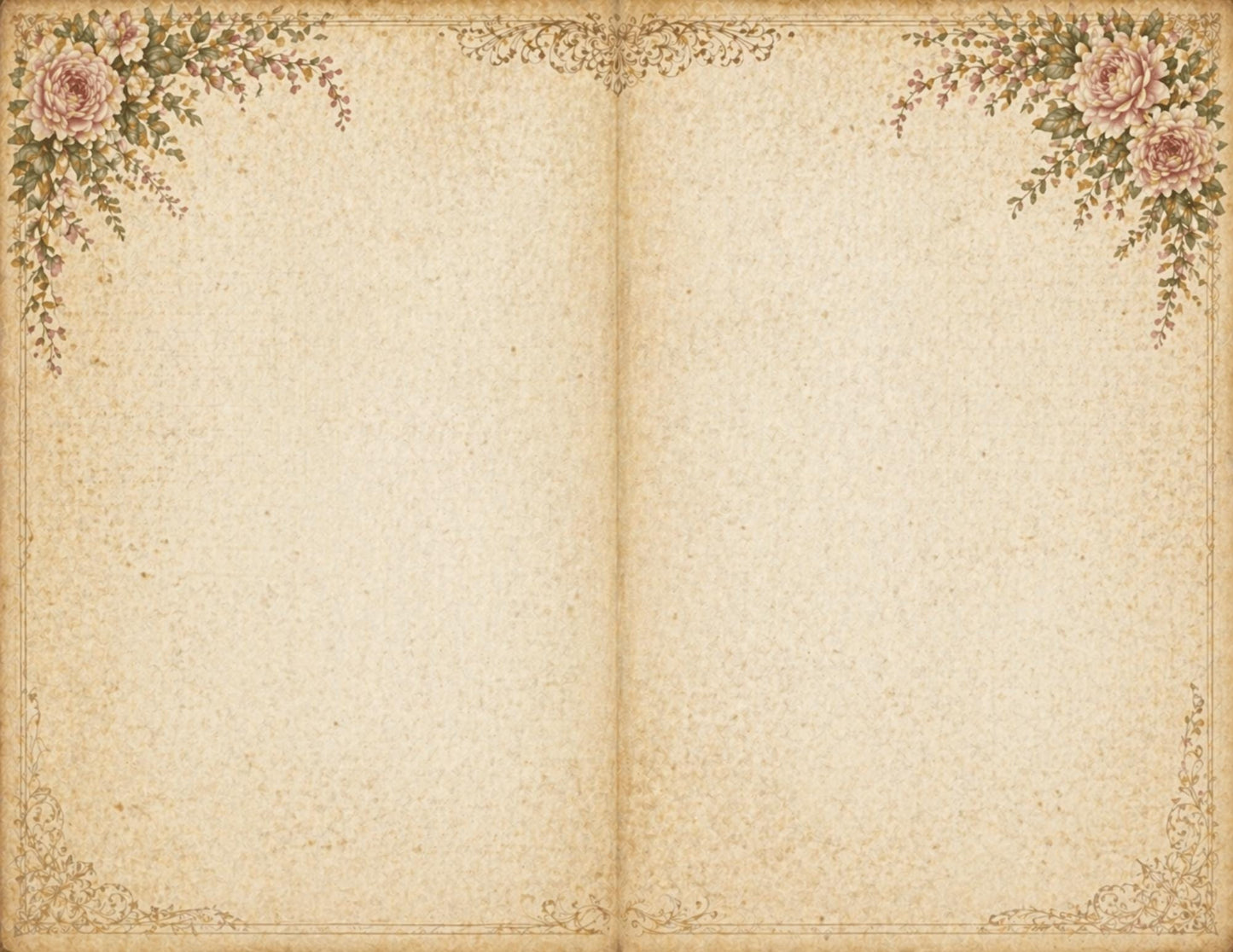 Botanical Field Notes – Journal Pages Set (12 Pages) | Vintage Floral Junk Journal Pages | Garden Papers Printable | Instant Download