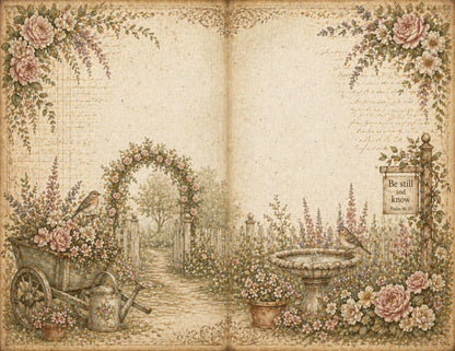 Botanical Field Notes – Journal Pages Set (12 Pages) | Vintage Floral Junk Journal Pages | Garden Papers Printable | Instant Download