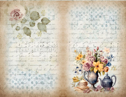 The Seamstress’s Diary Vol. 3 | 24 Page Vintage Sewing Folio Kit | Printable Junk Journal Ephemera