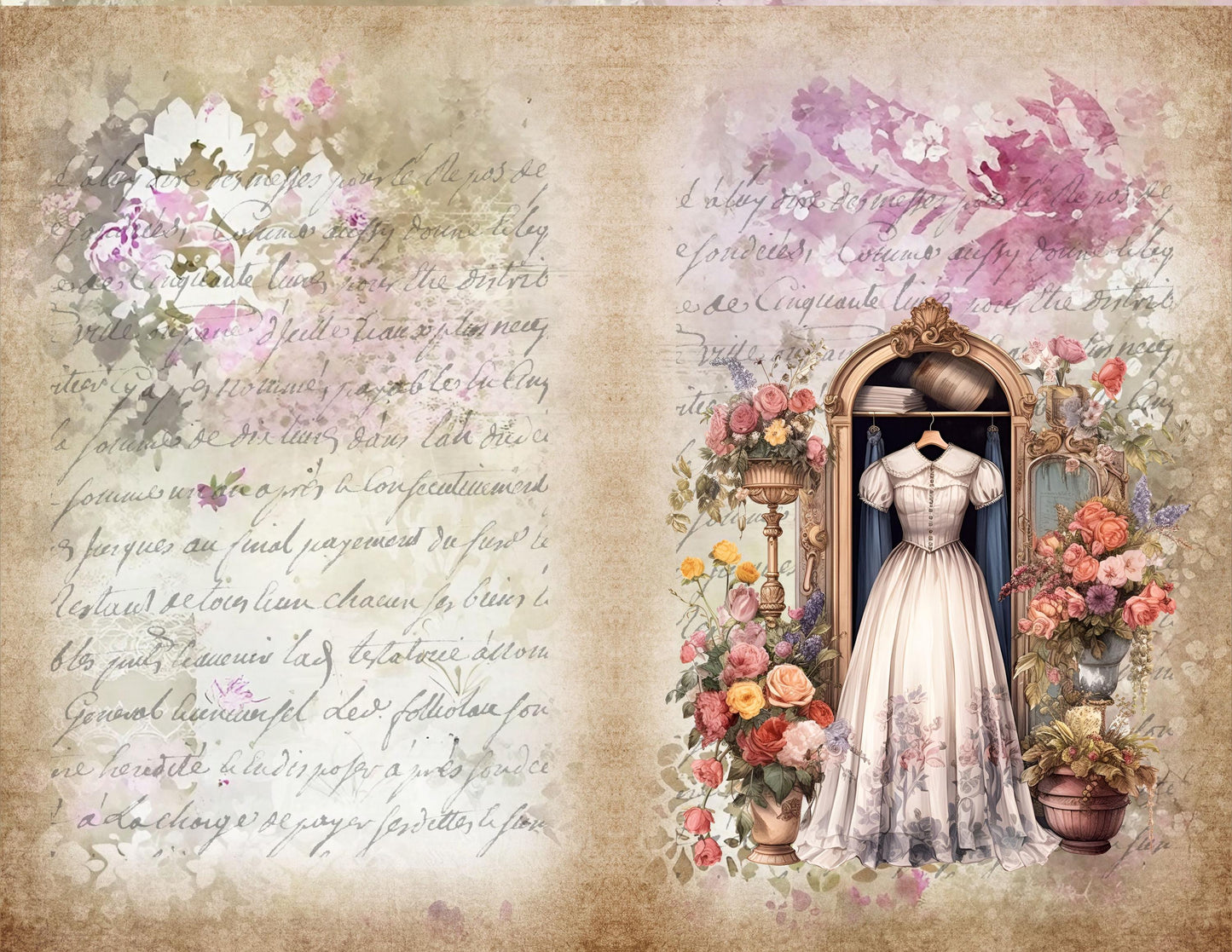 The Seamstress’s Diary Vol. 3 | 24 Page Vintage Sewing Folio Kit | Printable Junk Journal Ephemera