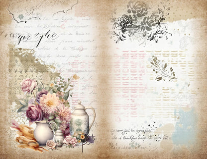 The Seamstress’s Diary Vol. 3 | 24 Page Vintage Sewing Folio Kit | Printable Junk Journal Ephemera