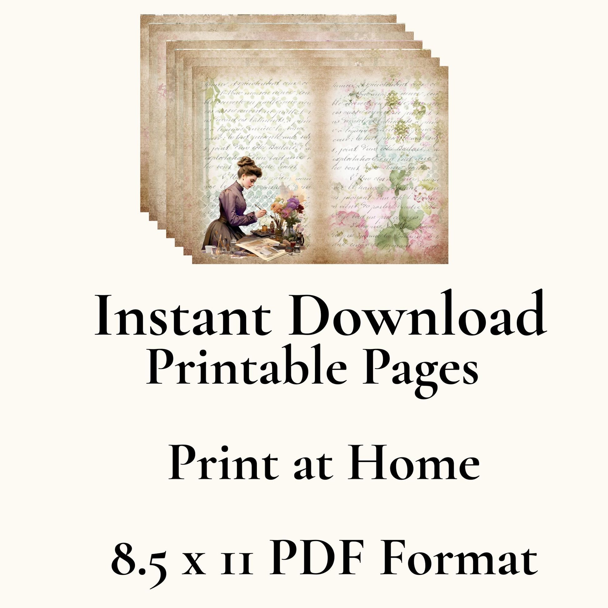 The Seamstress’s Diary Vol. 3 | 24 Page Vintage Sewing Folio Kit | Printable Junk Journal Ephemera