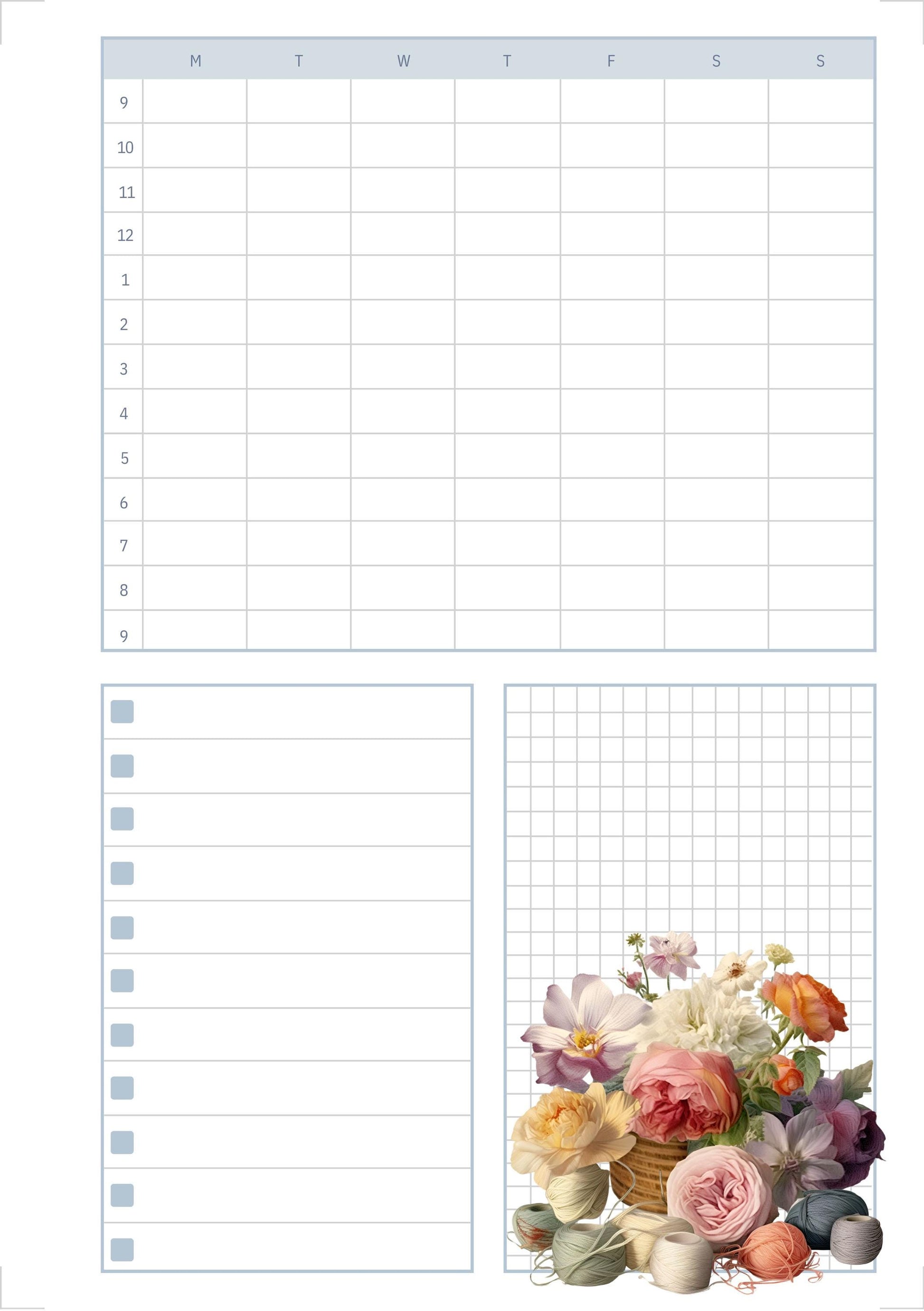 The Seamstress’s Diary – Printable Sewing-Themed Planner, 10-Page Digital Organizer, Vintage Stitching Design, Weekly & Project Pages