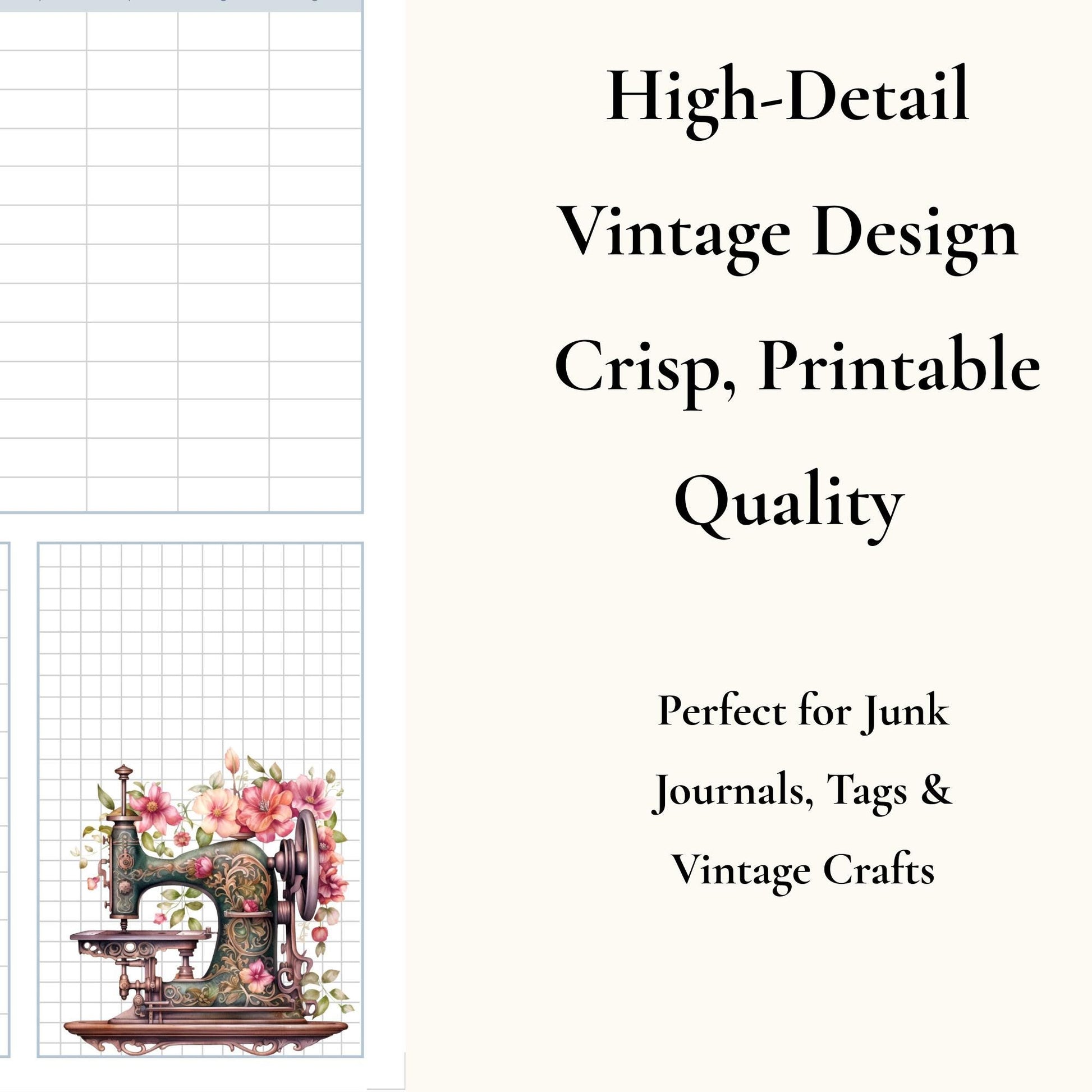 The Seamstress’s Diary – Printable Sewing-Themed Planner, 10-Page Digital Organizer, Vintage Stitching Design, Weekly & Project Pages