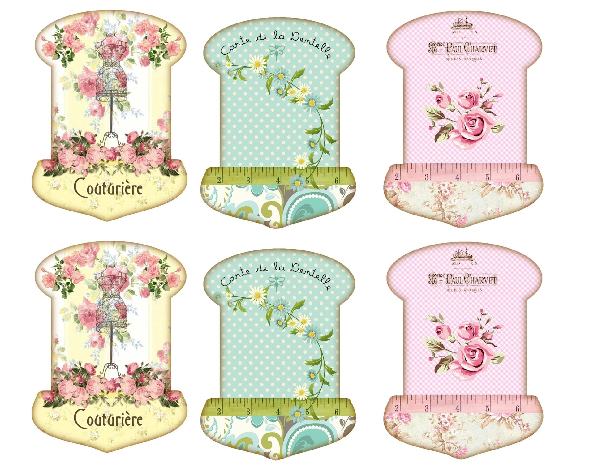The Seamstress’s Diary: Chronicles of Creativity, Ephemera Pack, Vintage Sewing Junk Journal Kit, Tags, Tickets & Floral Sewing Elements