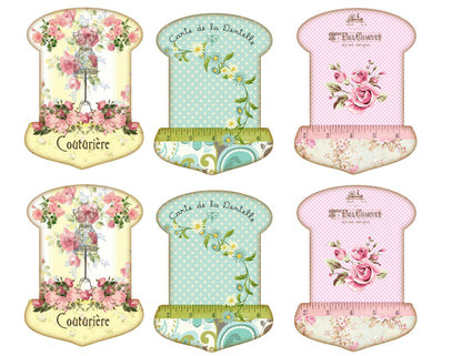 The Seamstress’s Diary: Chronicles of Creativity, Ephemera Pack, Vintage Sewing Junk Journal Kit, Tags, Tickets & Floral Sewing Elements